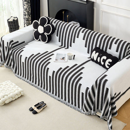 Cozy Decorative Fringe Sofa Throw Blanket