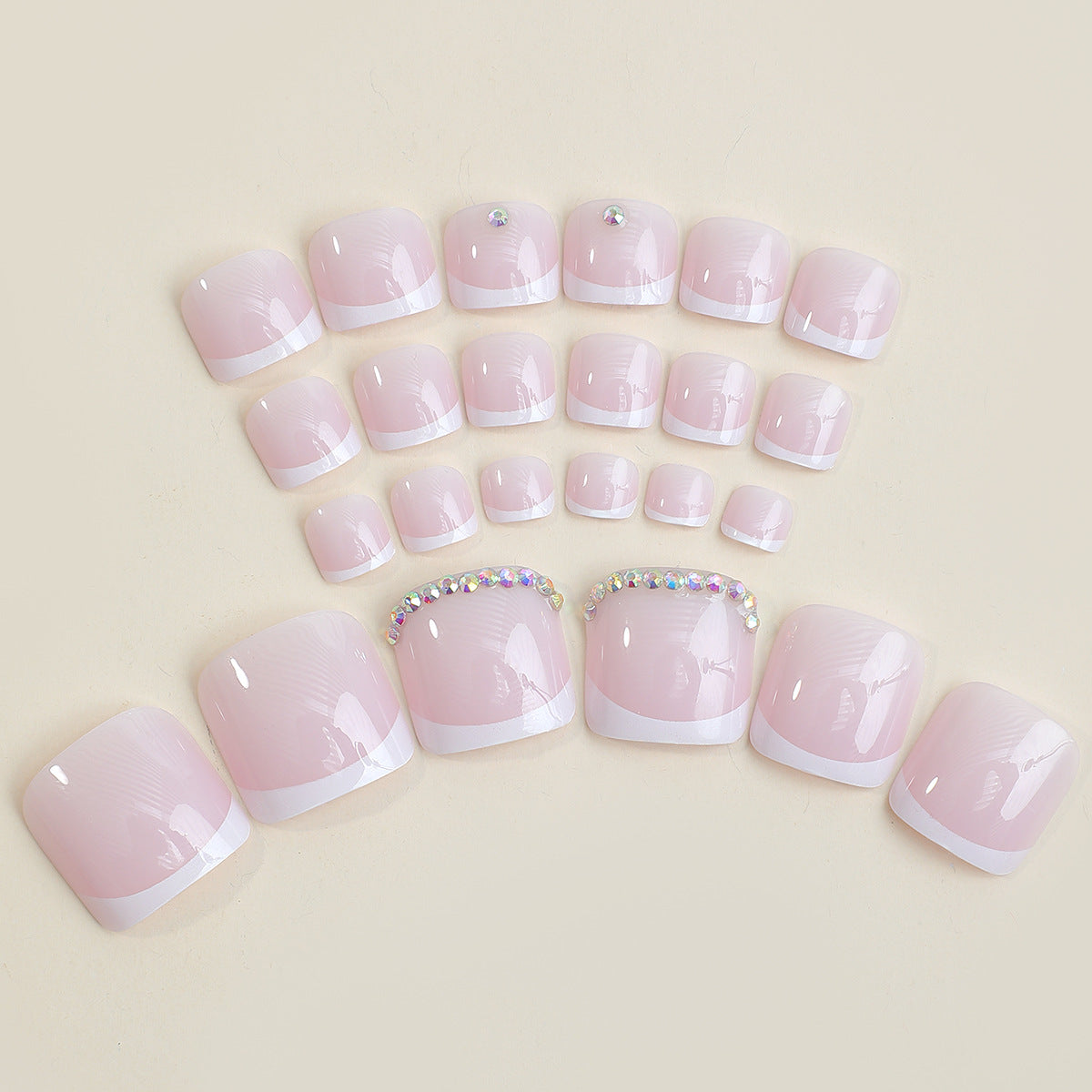 Premium Decorative Press-On Nail Set with Elegant Design Elements Acalora