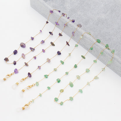 Elegant Crystal-Embellished Eyewear Chain Acalora