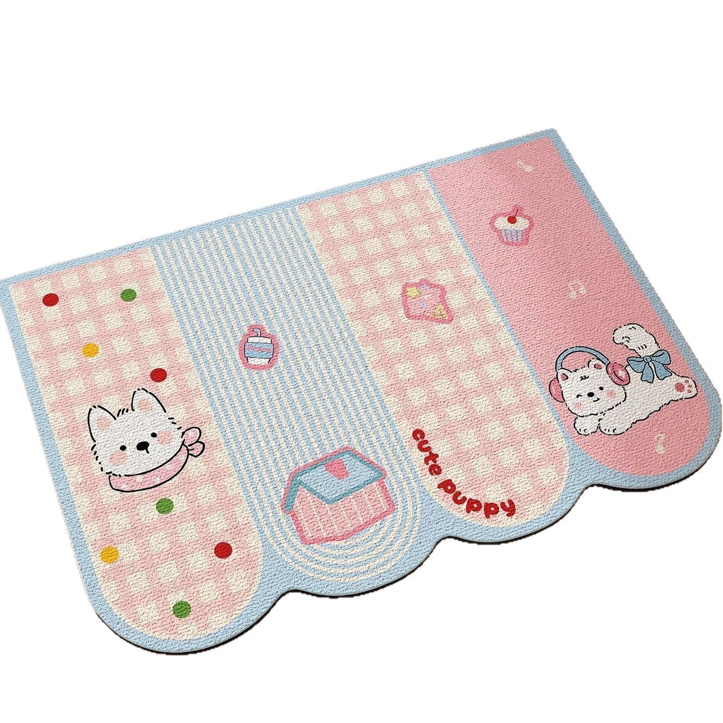 Cute Cartoon Dog-Themed Bath Mat
