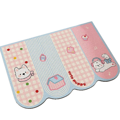 Cute Cartoon Dog-Themed Bath Mat