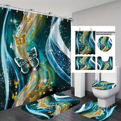 High-Definition Leopard-Themed Four-Piece Bathroom Set