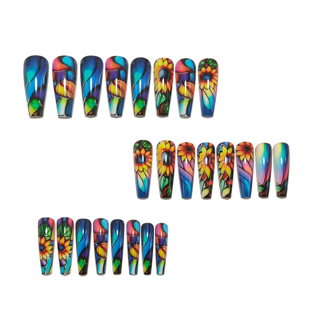 Artificial nails with floral design Acalora