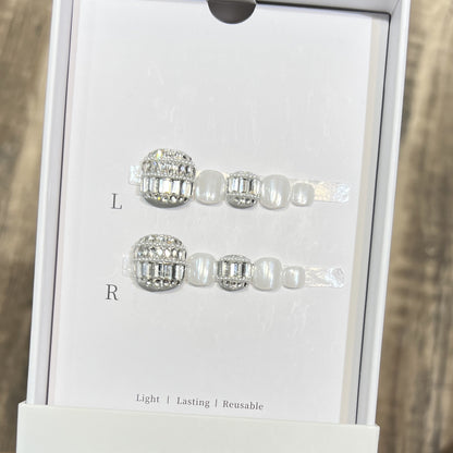 Decorative Crystal-Embellished Hair Clip Set Acalora