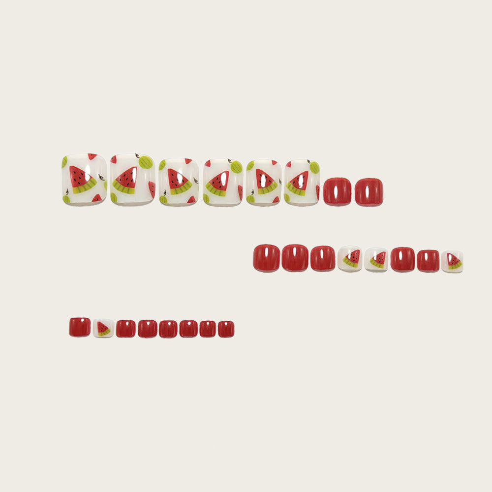 Artificial Nail Set with Fruity Designs Acalora
