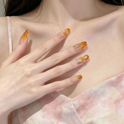 Floral Ombre Press-On Nail Set Acalora