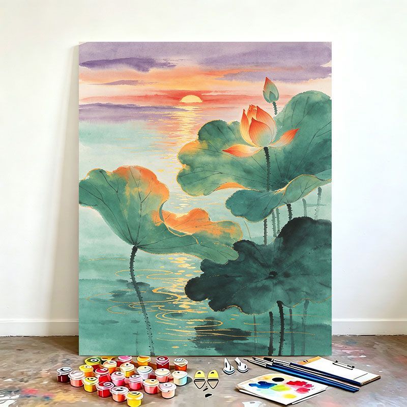 Watercolor Lotus Art Painting Kit