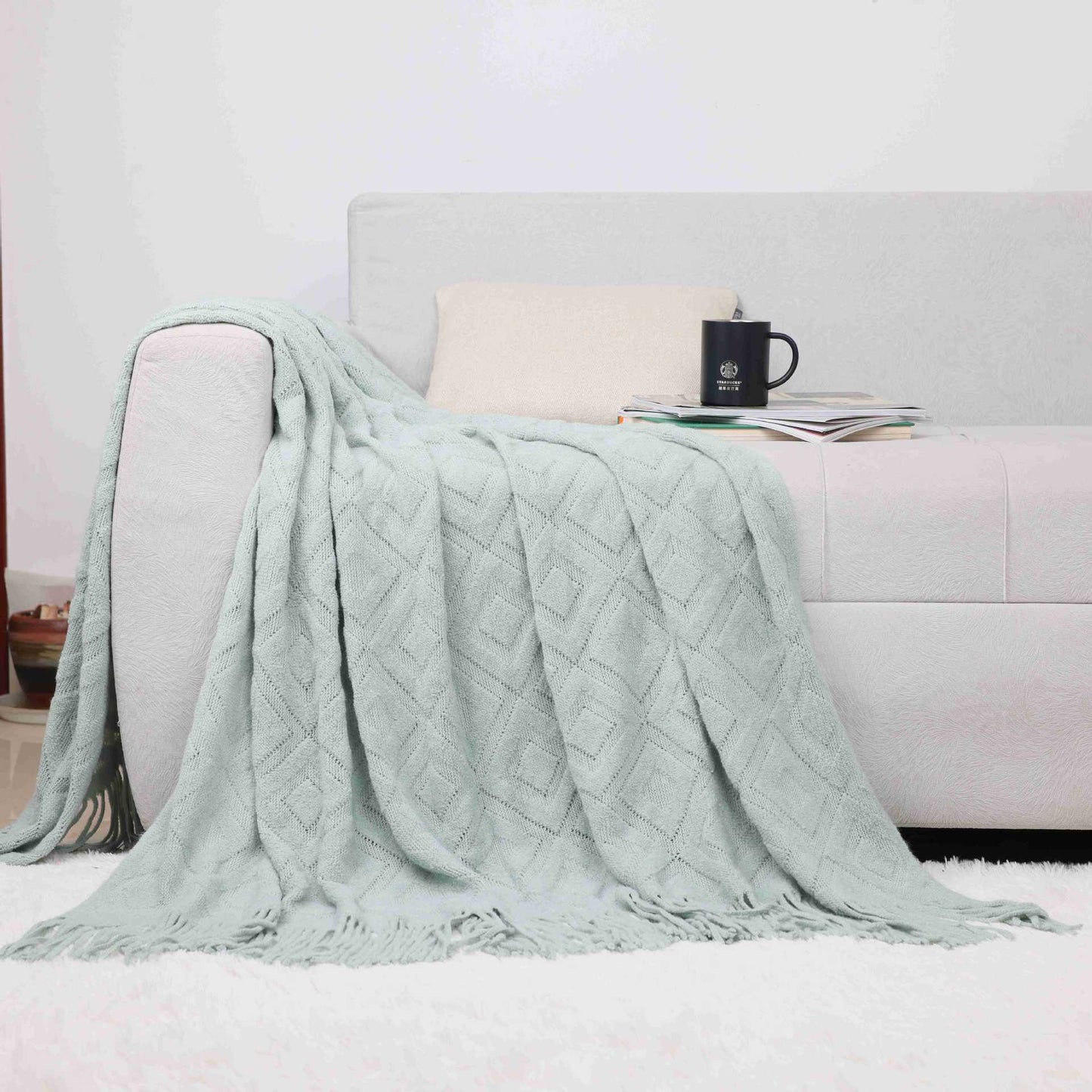 Cozy Knit Throw Blanket