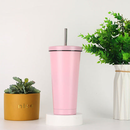 Women's Stainless Steel Tumbler with Straw Skanto