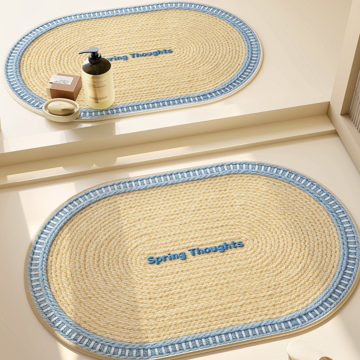 Heart-Patterned Bathroom Mat
