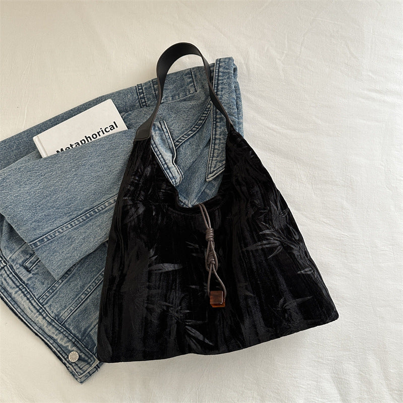 Versatile Velvet Shoulder Bag Acalora