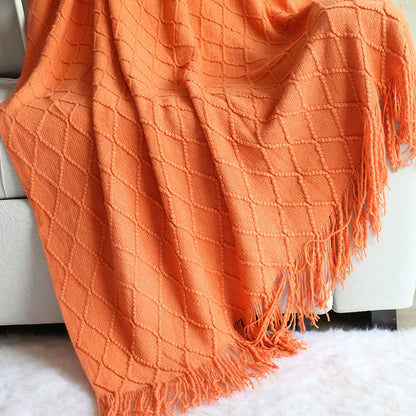 Luxurious Textured Knit Throw Blanket