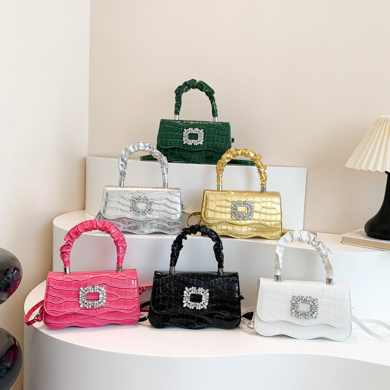 Glamorous Crocodile Texture Evening Handbag Acalora