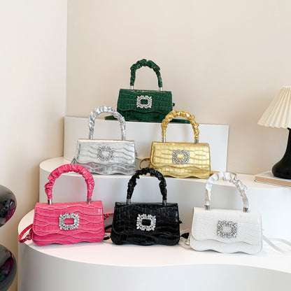 Glamorous Crocodile Texture Evening Handbag Acalora