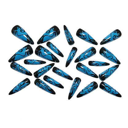 Artificial nails with glamorous tip design Acalora
