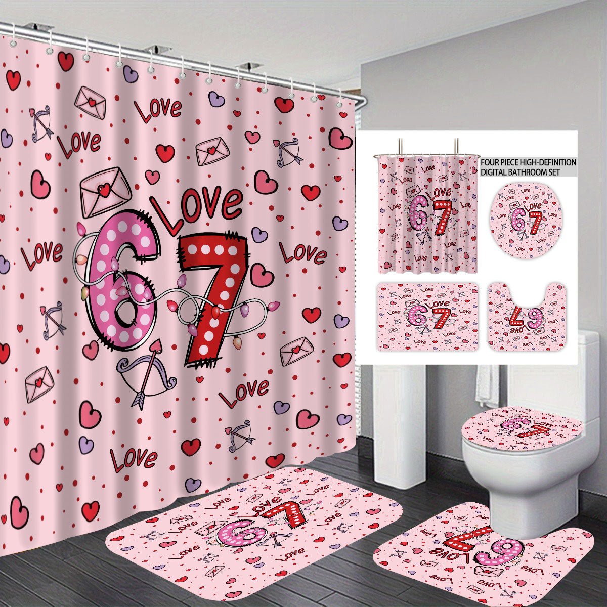 Colorful Dessert-Themed Bathroom Set