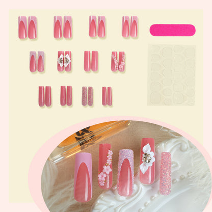 Elegant Floral Press-On Nail Art Set Acalora 1788496102