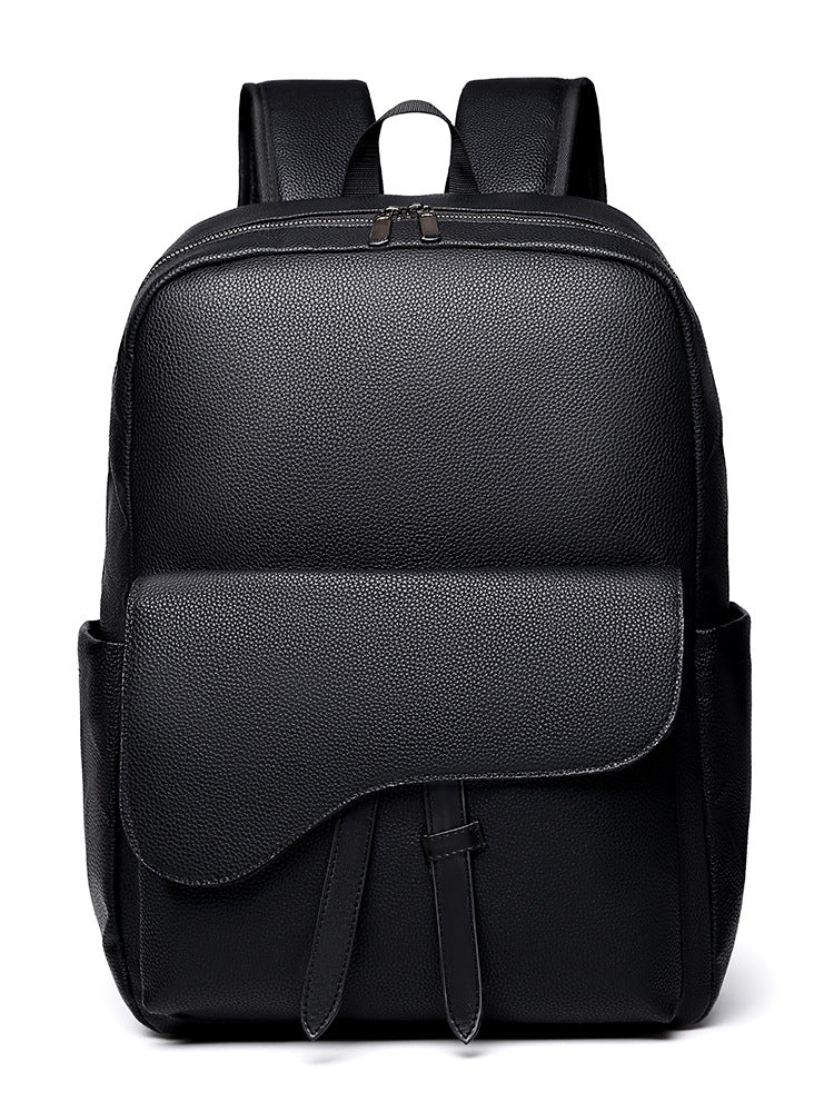 Elegant Textured Leather Backpack Acalora
