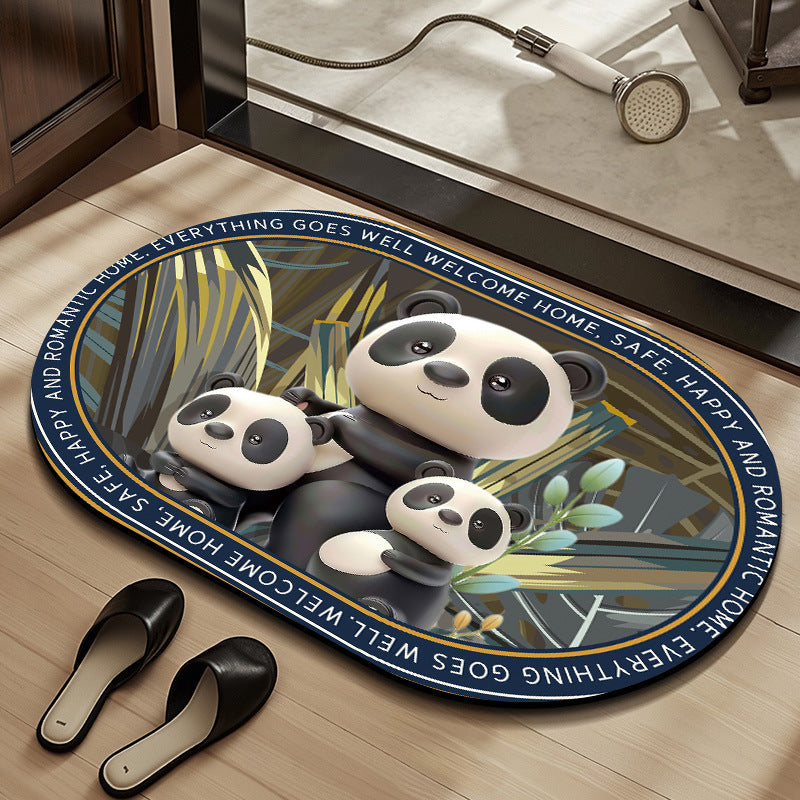 Whimsical Cabbage-Themed Welcome Mat Acalora