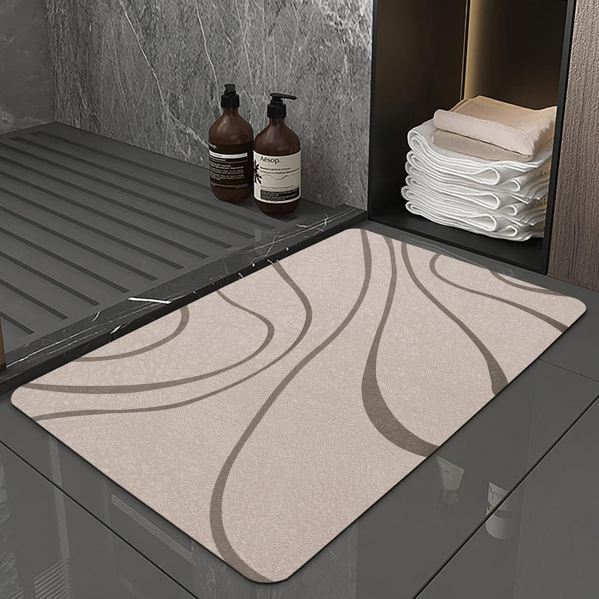 Soft Textured Non-Slip Bath Mat Acalora