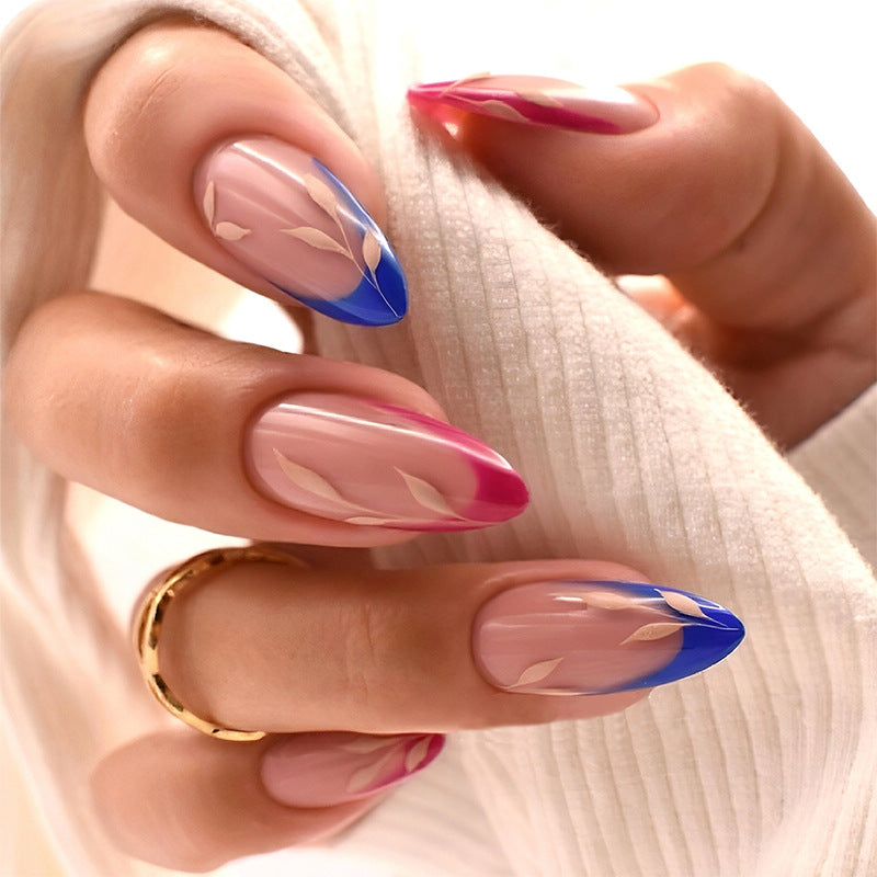 Press-On Nail Art Set with Elegant Gradient Design Acalora