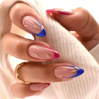 Press-On Nail Art Set with Elegant Gradient Design Acalora