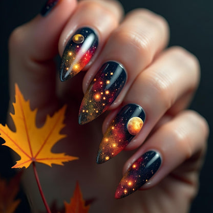 Celestial Galaxy-Inspired Nail Art Acalora