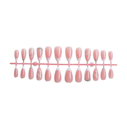 Premium Decorative Press-On Nail Set with Artistic Finishing Acalora