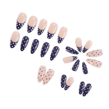 Artificial nails in modern polka dot design Acalora