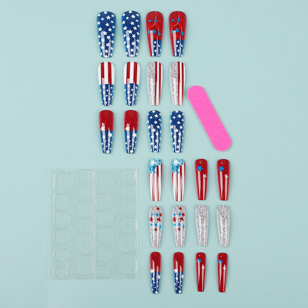 Creative Nail Art with Patriotic Design Acalora