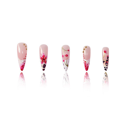 Premium Floral Acrylic Nail Art Set Acalora