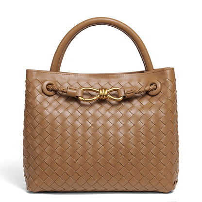Woven Leather Tote Bag Acalora