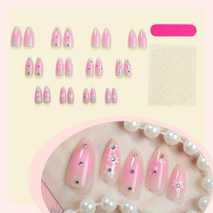 Decorative Press-On Nail Art Set with Star and Sparkle Accents Acalora