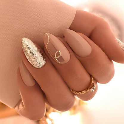 Glamorous Glittered Press-On Nail Set Acalora