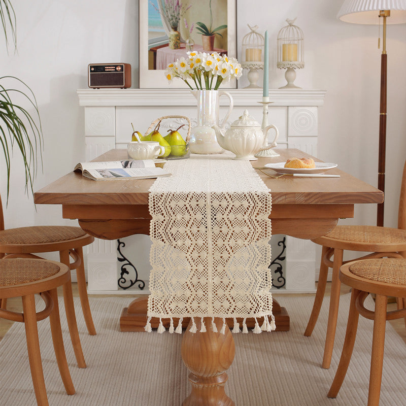Lace Fringed Table Runner
