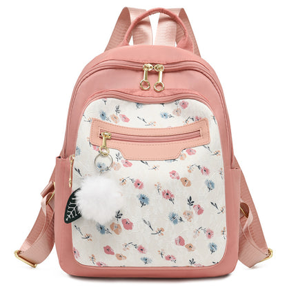 Floral Patterned Casual Backpack Acalora