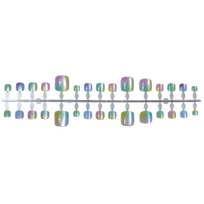High-Quality Press-On Nail Art Set with Iridescent Finish Acalora