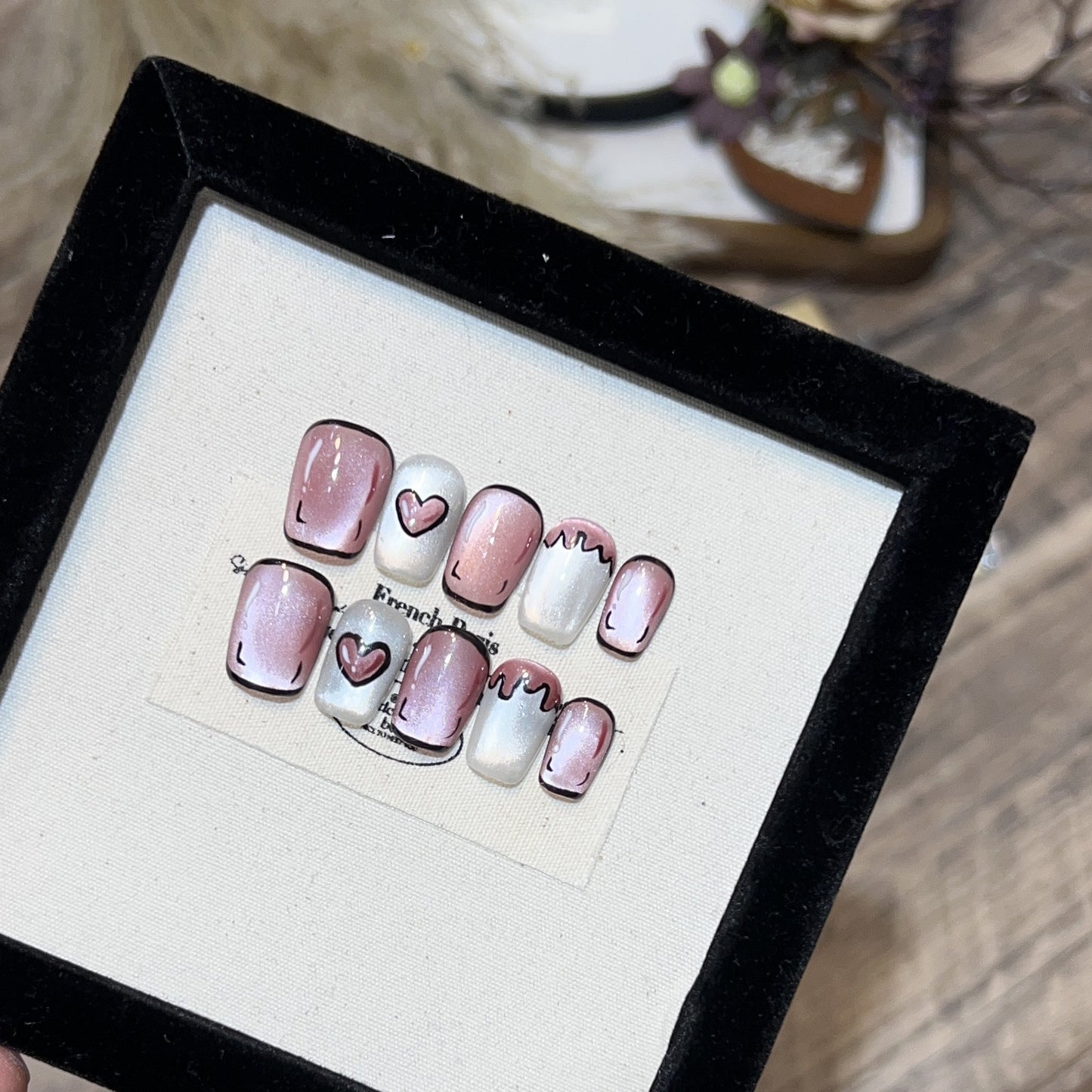 Decorative Floral Stiletto Press-On Nail Set Acalora