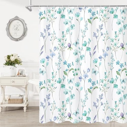 Floral Print Shower Curtain