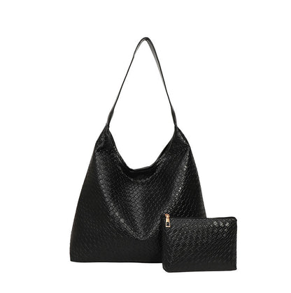 Sleek Textured Leather Hobo Handbag Acalora