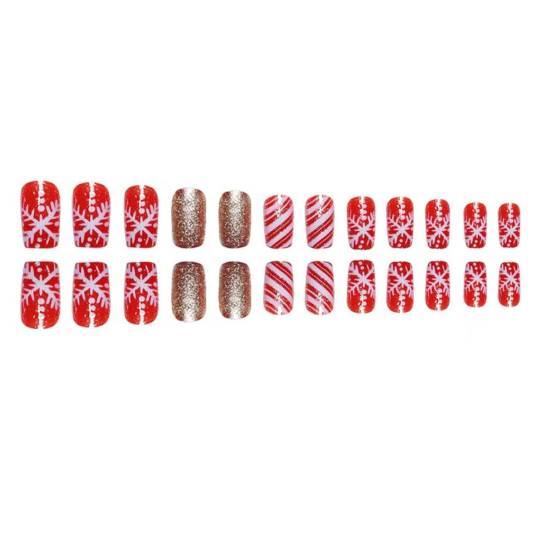 Festive Themed Press-On Nail Art Set Acalora
