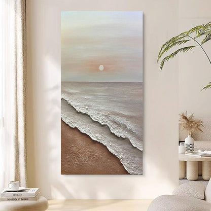 Coastal Seascape Textured Canvas Wall Art