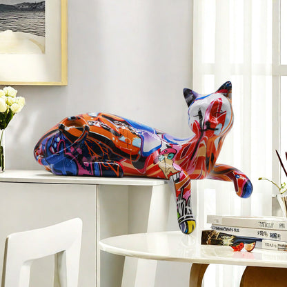 Colorful Cat Sculpture Acalora