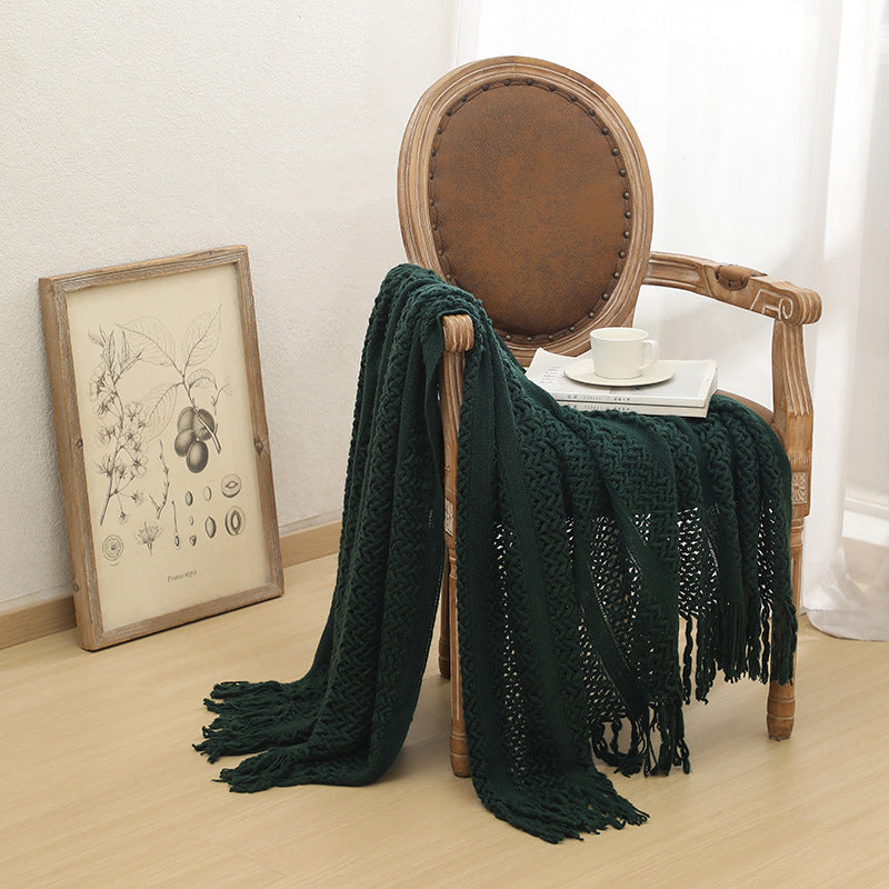 Premium Handcrafted Fringe Throw Blanket