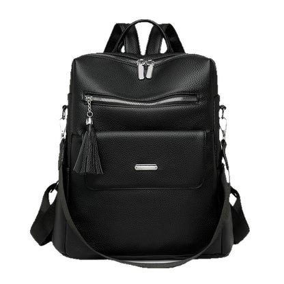 Stylish Multi-Pocket Leather Backpack Acalora 1788673935
