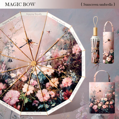 Ladies sun protection umbrella with elegant floral design Kalsten