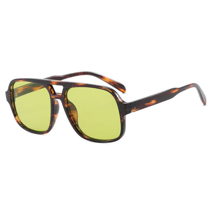 Women's modern square sunglasses with stylish transparent frame Karnz