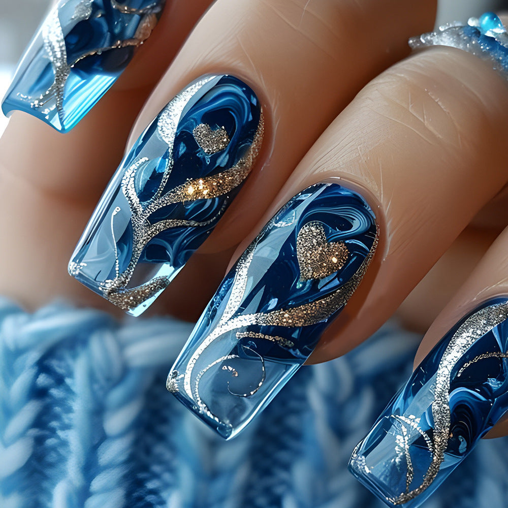 Nail art in maritime elegance design Acalora