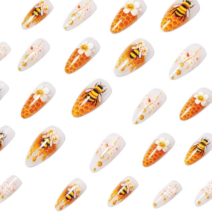 Floral Honeycomb Nail Art Acalora