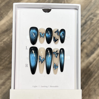 Artistic Butterfly-Accent Press-On Nail Set Acalora
